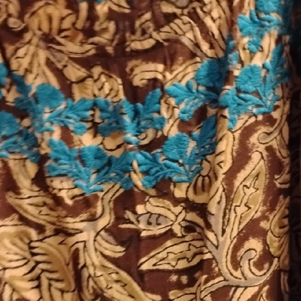 Natural Life Brown Jumpsuit with Blue Embroidery Size S. Adorable! 🥰 - Picture 11 of 12